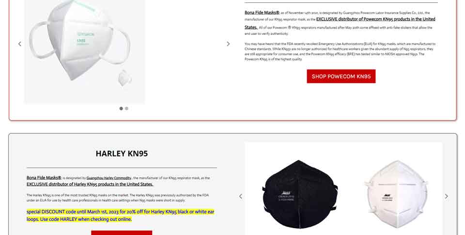 Bona Fide Masks Official Website