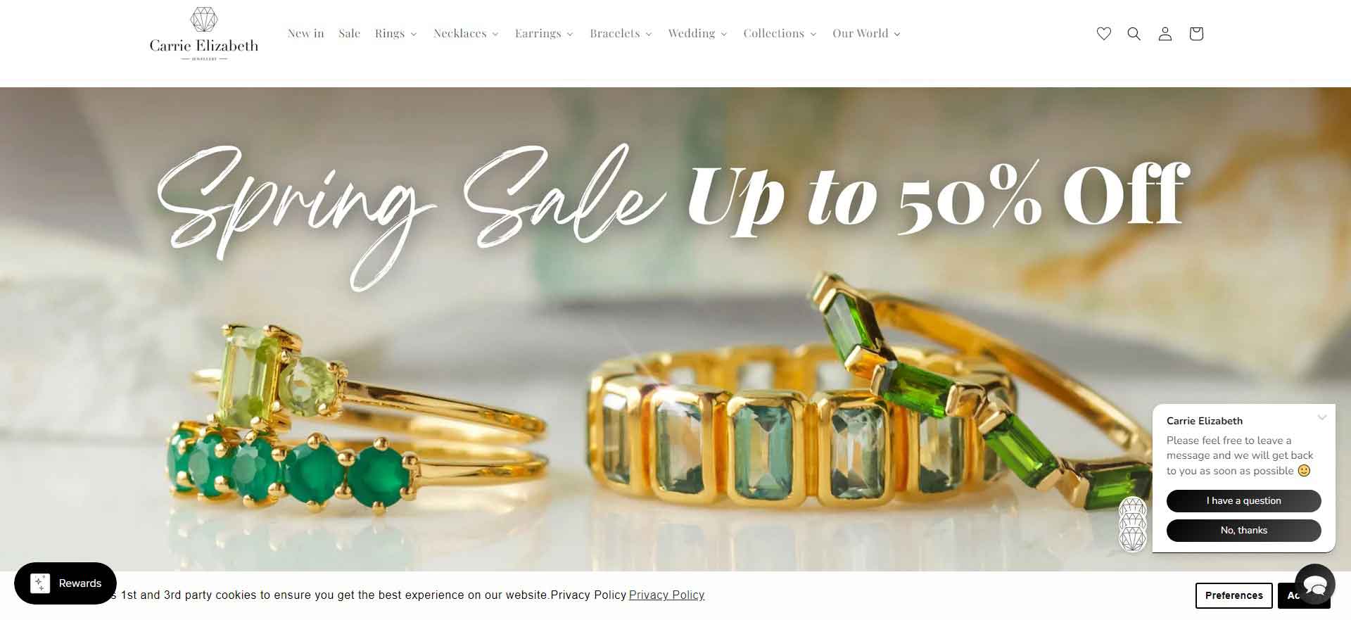 Carrie Elizabeth: The UK Jewellery Brand Website