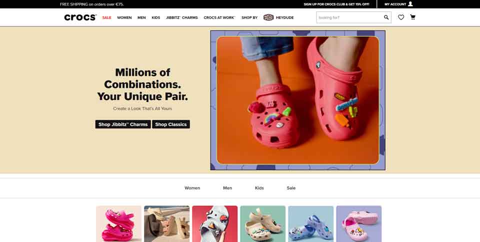 Crocs Europe Official Website