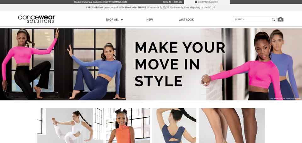 Dancewear Solutions Official Website