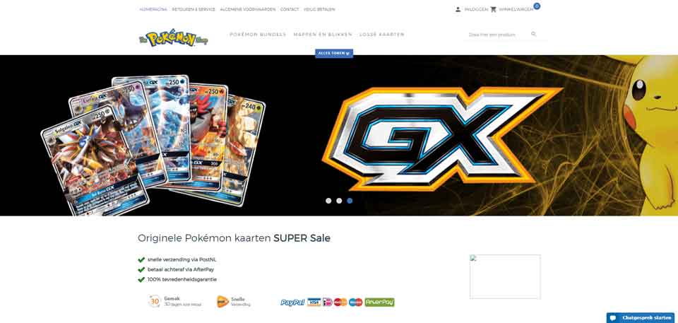 De Pokemonshop Official Website