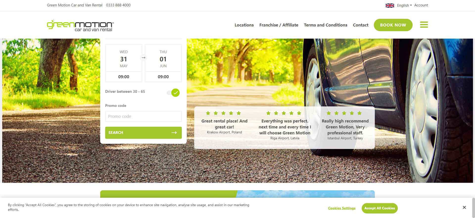 British Eco-friendly Car Rental Company: Green Motion Official Website