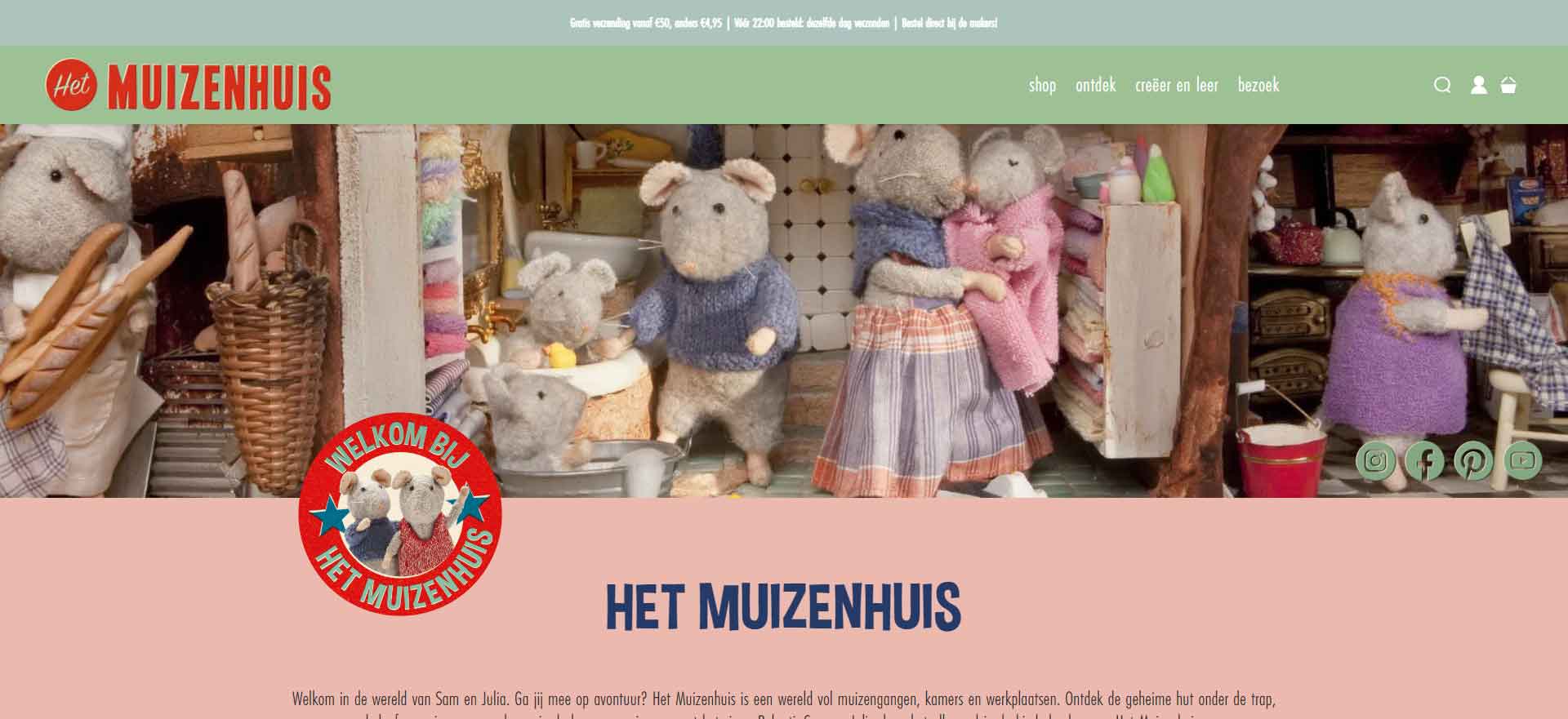 Het Muizenhuis: Dutch Children's Book Brand Website