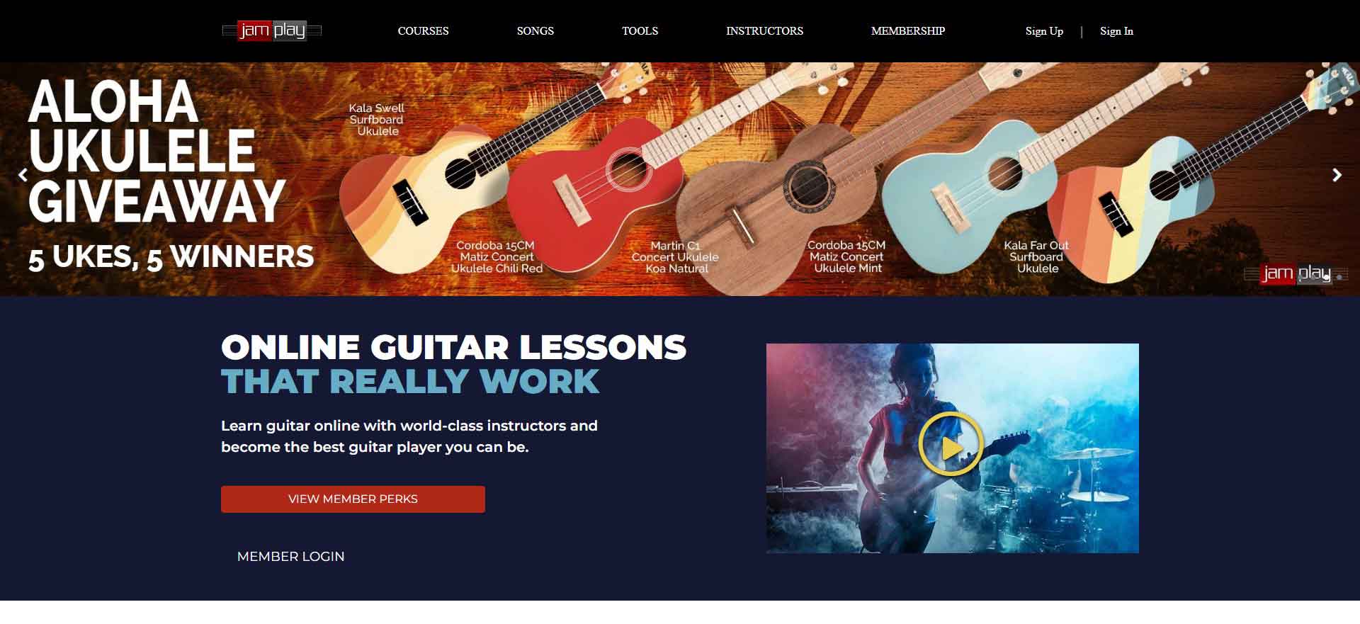 Guitar Lesson Video Website: JamPlay Official Website