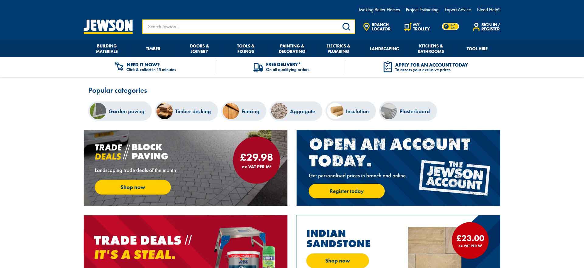 Jewson Official Website: UK Building Materials Supplier