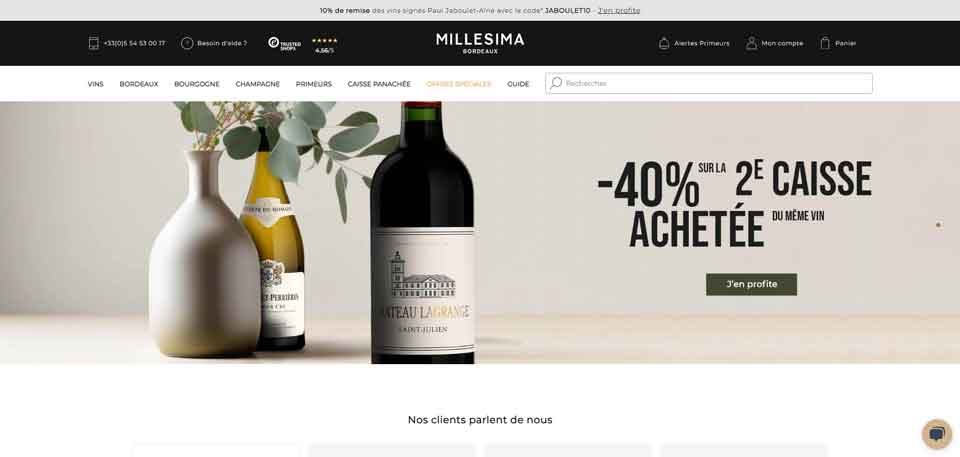 Millesima Official Website