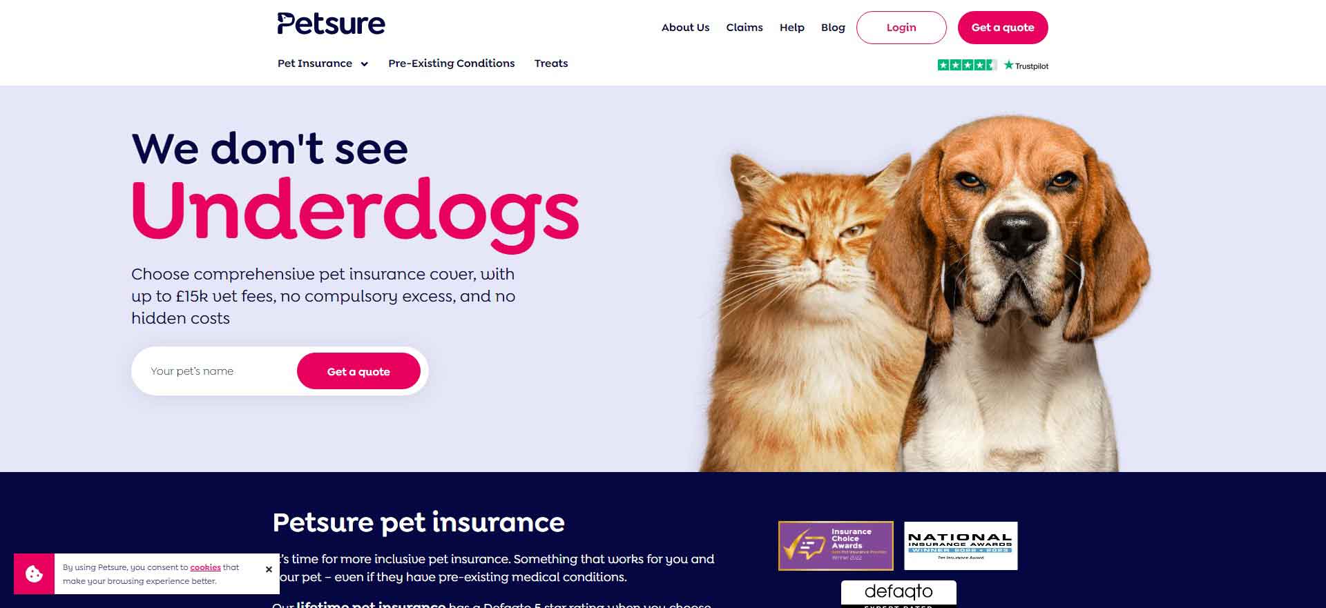 PetSure: The Official Website of a Pet Insurance Brand