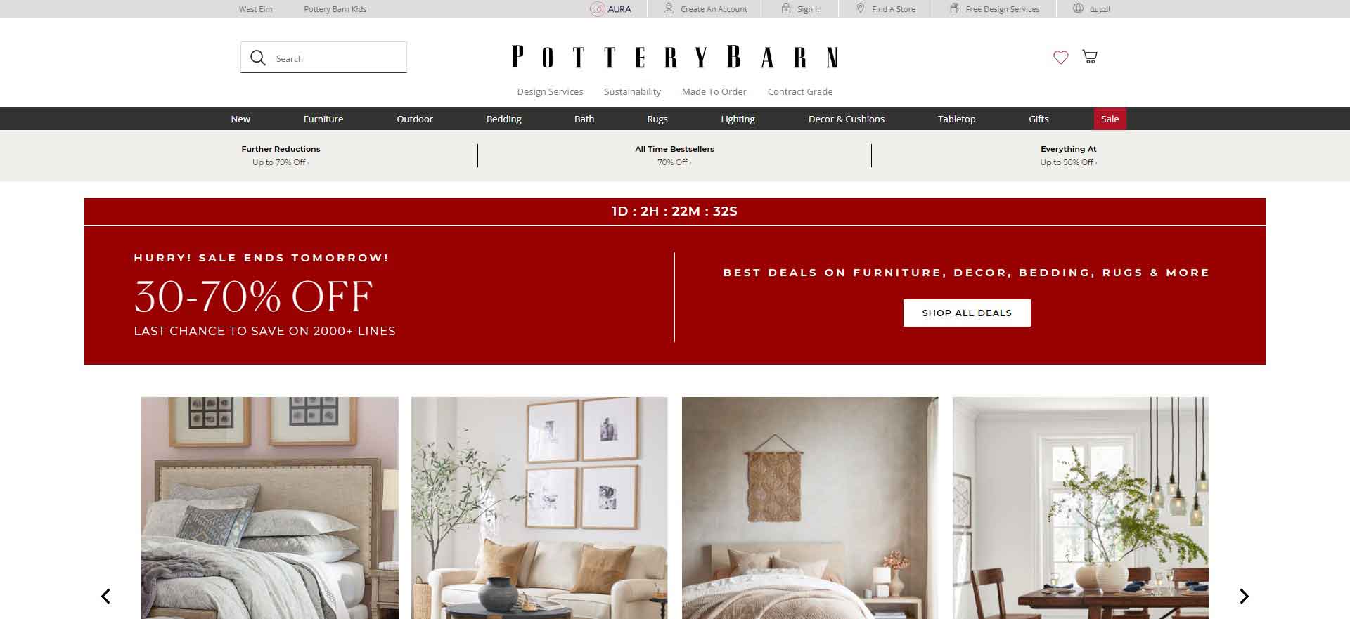 Pottery Barn: The Official Website of a United Arab Emirates Home Furnishings and Decor Brand