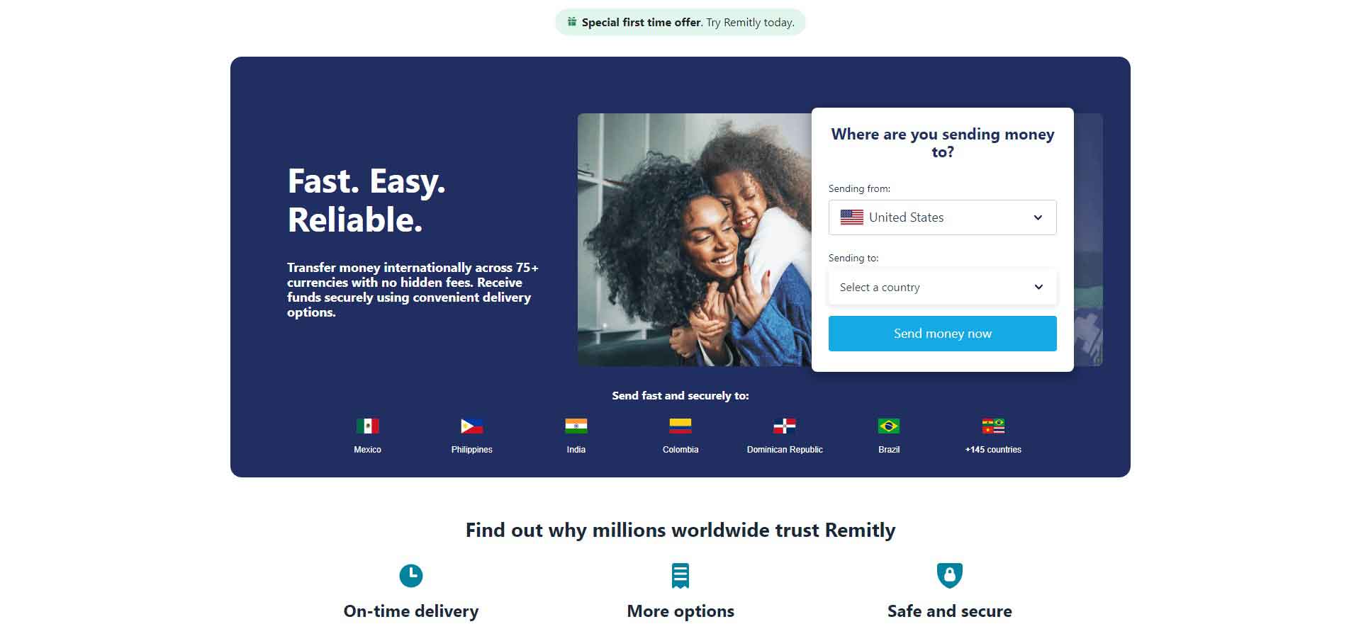 US Money Transfer and Remittance Service Website: Remitly
