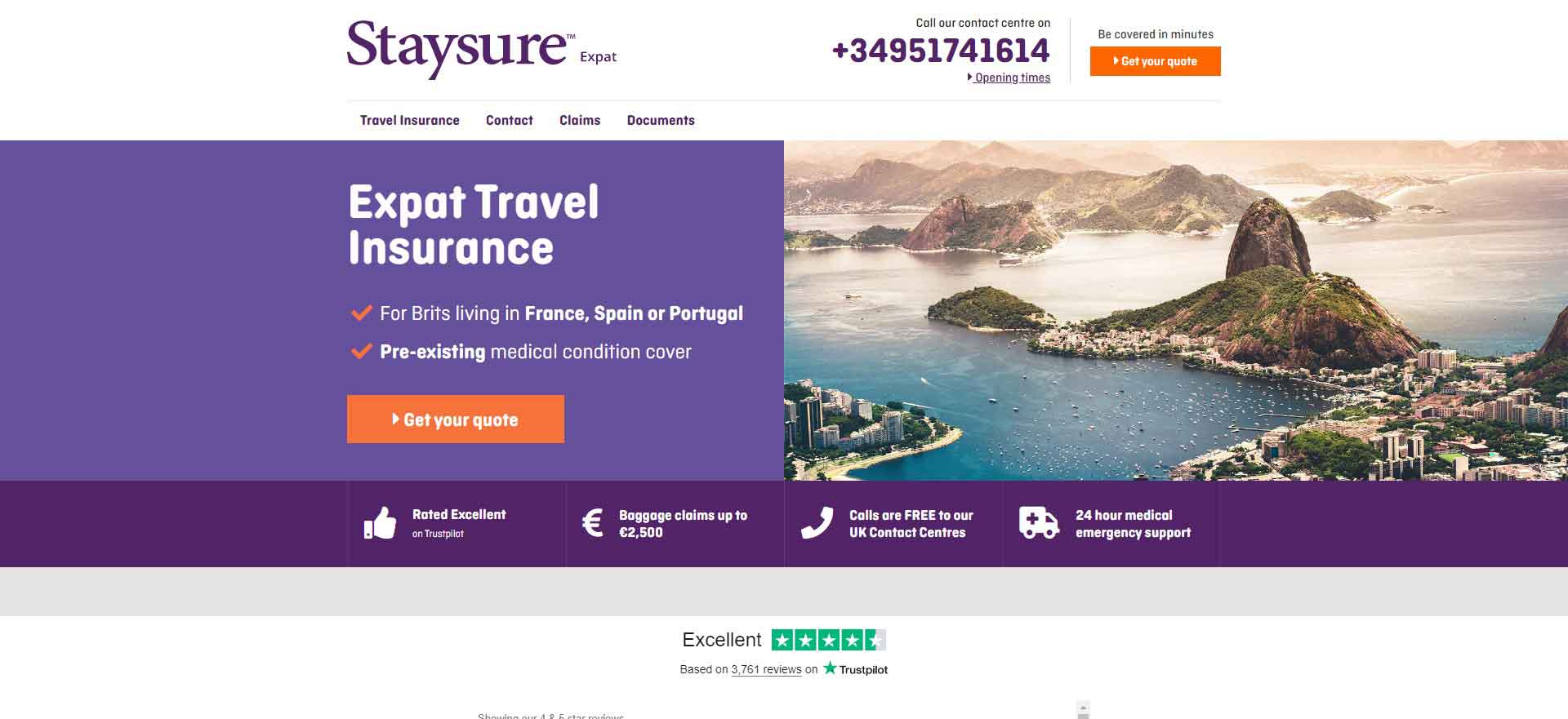 UK Travel Insurance Brand: The Staysure Website