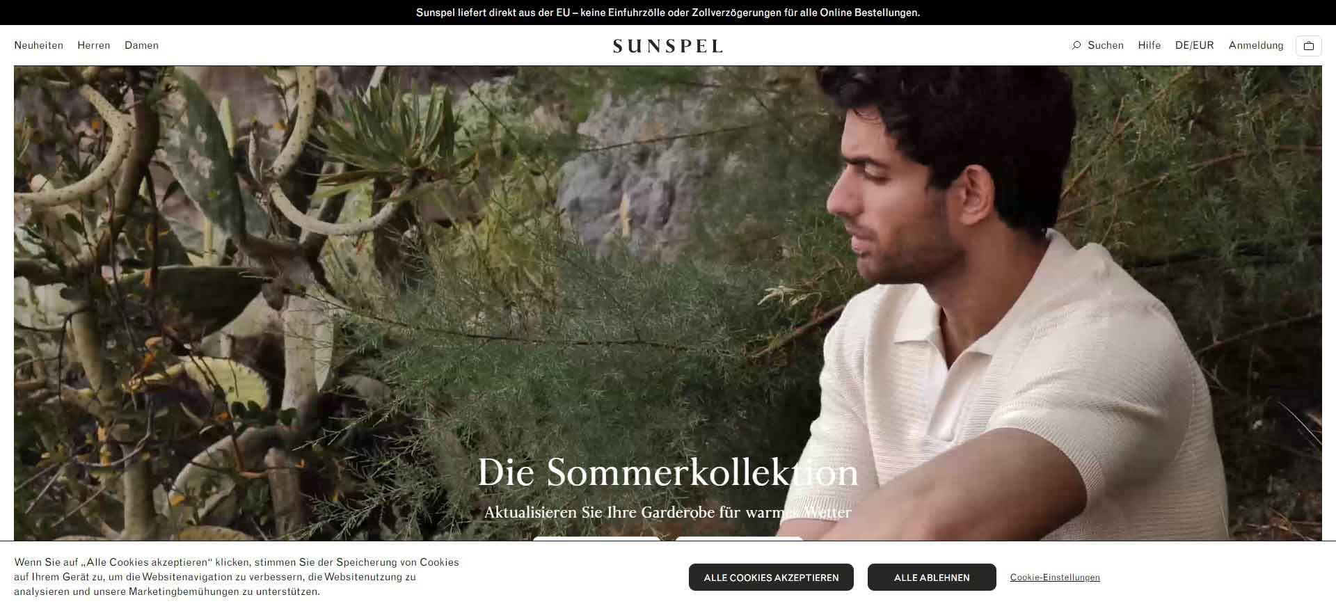 Sunspel: British Fashion Brand Website