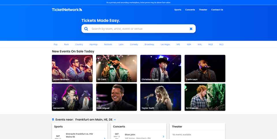 Ticketnetwork Official Website