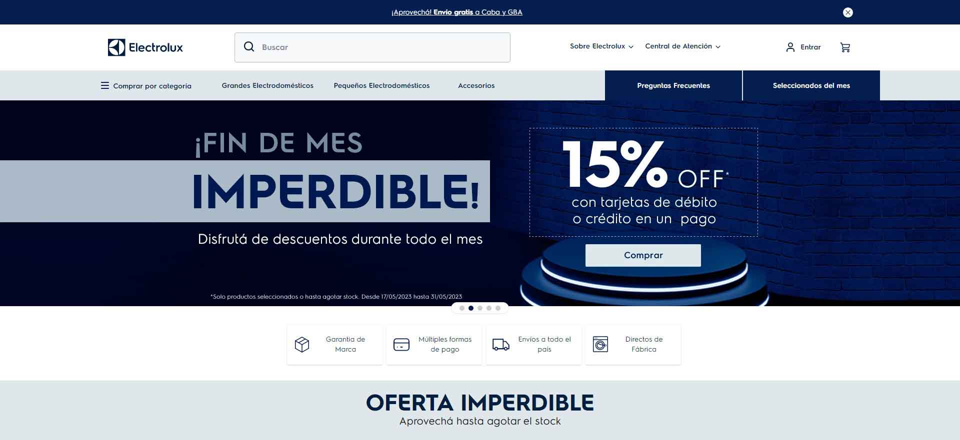 Argentine Appliance Brand: Tienda Electrolux Official Website