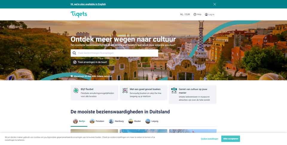 Tiqets Benelux Official Website