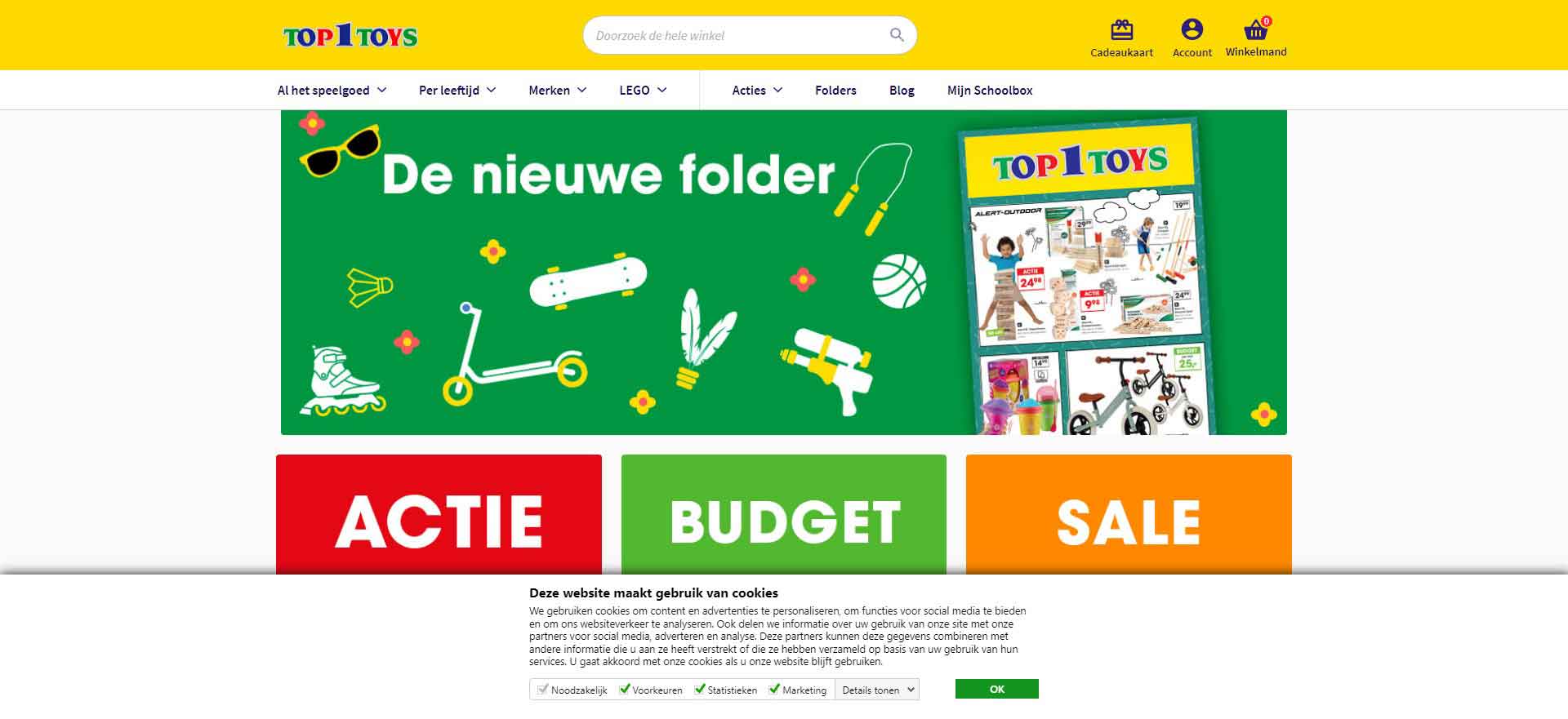 Dutch Toy Brand Retail Chain: Top1Toys Website