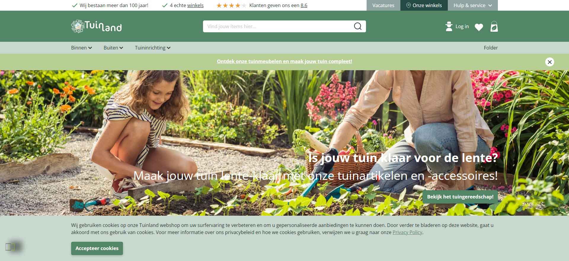 Tuinland Official Website: The Dutch Gardening Products Marketplace