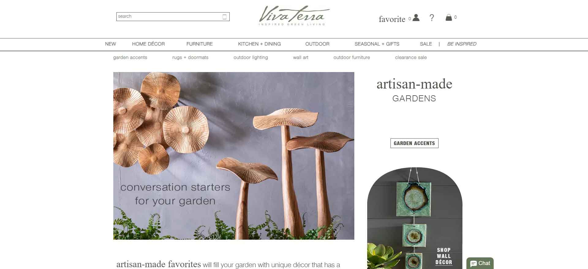 Eco-friendly Home Décor Brand: The VivaTerra Website