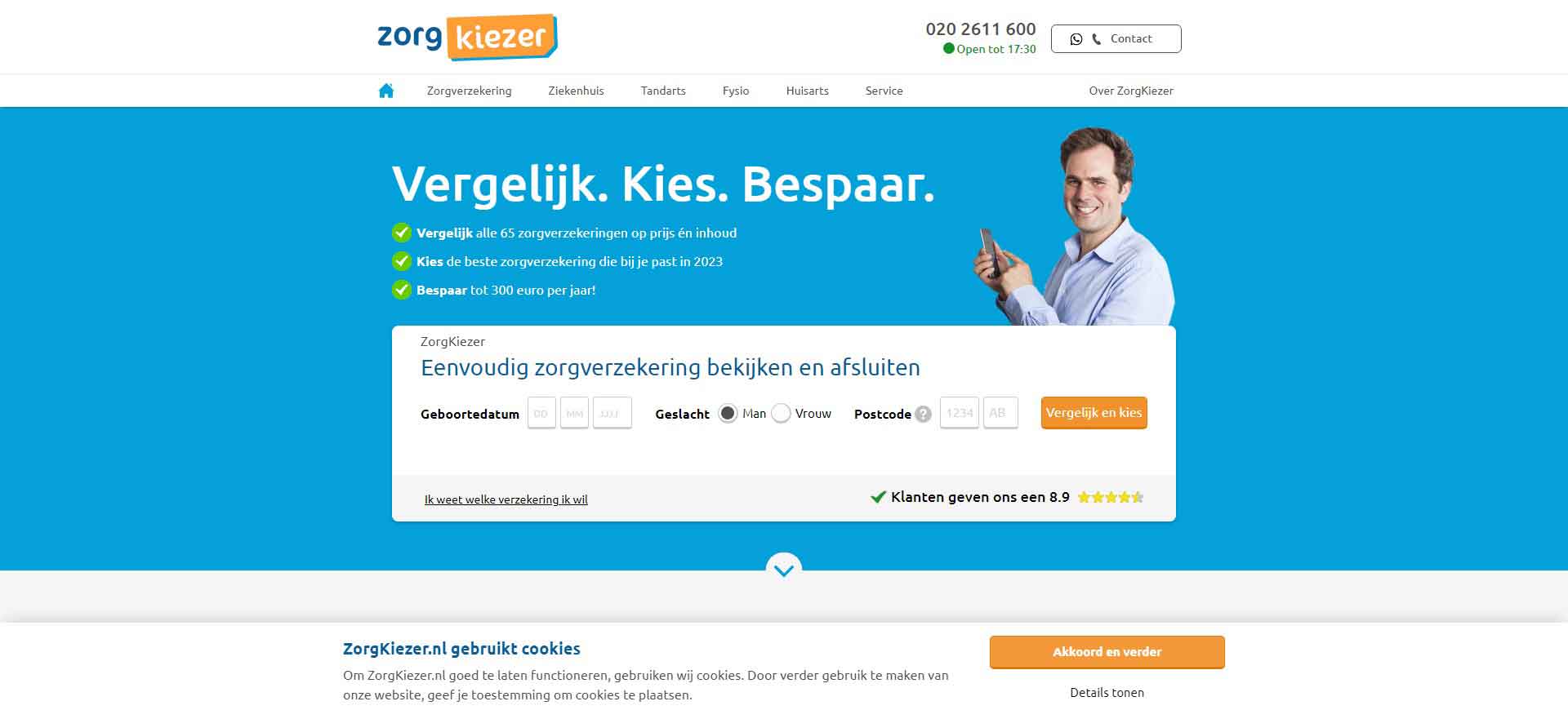 Dutch Medical Insurance Comparison Website: Zorgkiezer Official Website