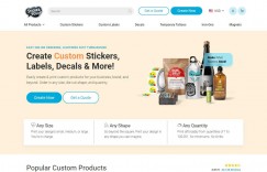 Canadian Custom Sticker Brand: StickerYou Website